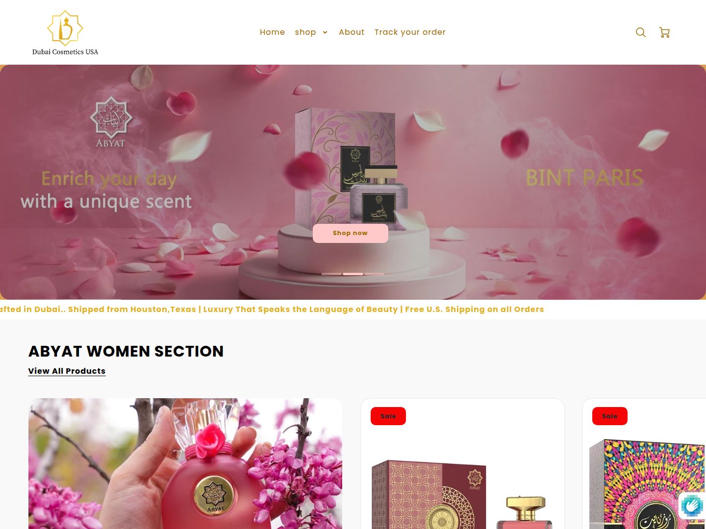 Dubai Cosmetics USA website
