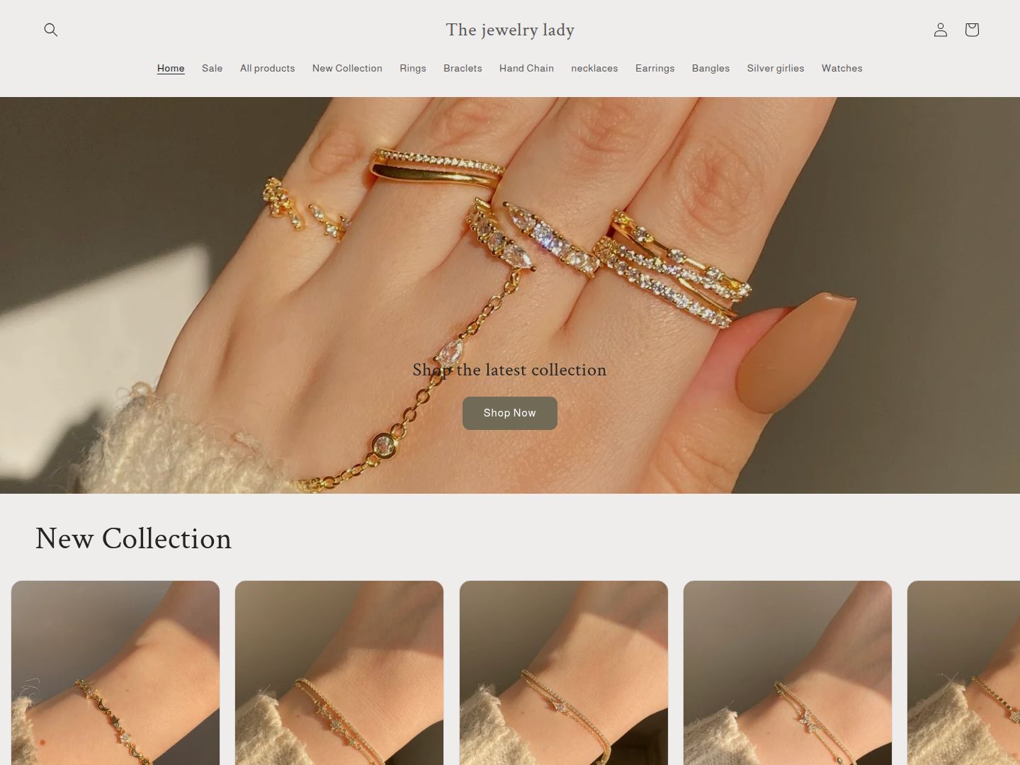 The Jewellry Lady website